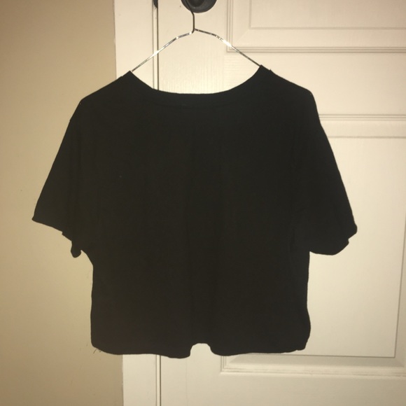 Urban Planet black cropped GoodVibes tee - Picture 2 of 2